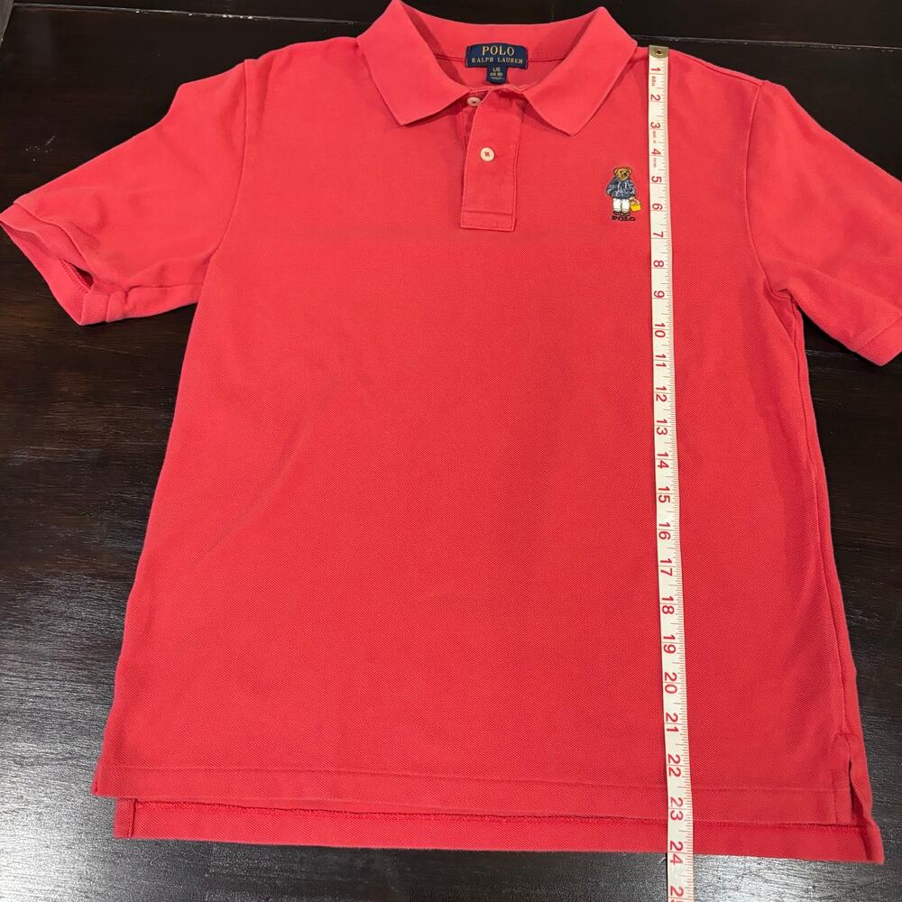 Polo Ralph Lauren Classic Fit Polo Bear Cotton Piqué Youth Sz L Preppy Coastal - Picture 6 of 6